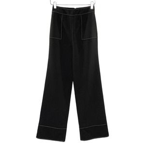 REVOLVE Lovers + Friends Sedge Pants - XS Black Wide Leg Contrast Seam Trousers